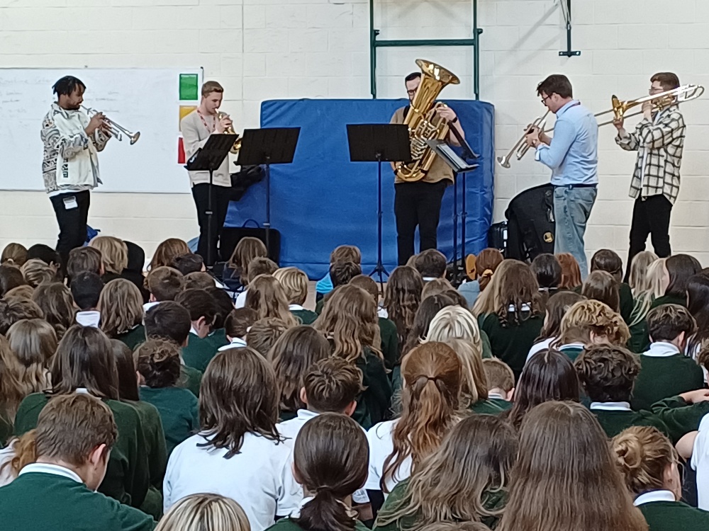 Connaught Brass at Fairfield High School in Herefordshire