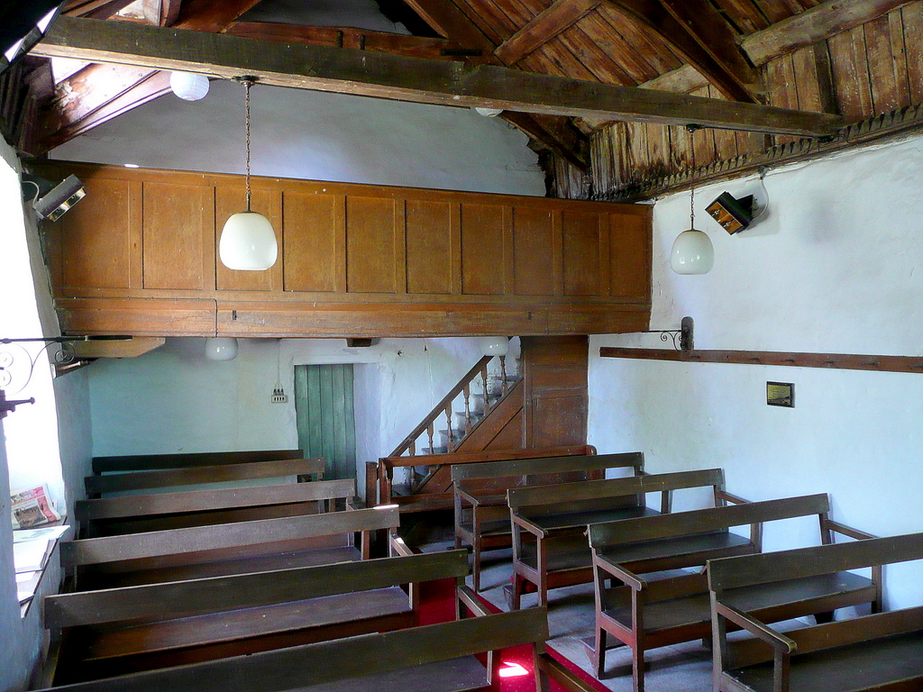Interior of St Mary's church Craswall