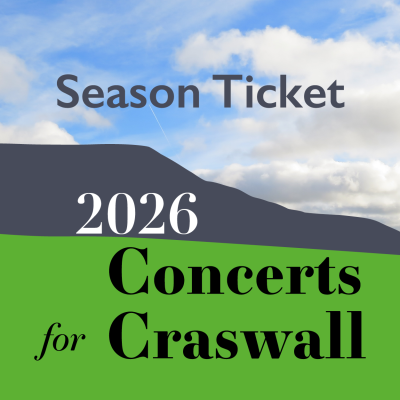 A logo for the purchase of a season ticket to Concerts for Craswall's 2026 season of concerts